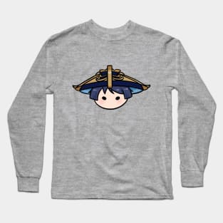 Genshin Impact Wanderer chibi head Scaramouche | Morcaworks Long Sleeve T-Shirt